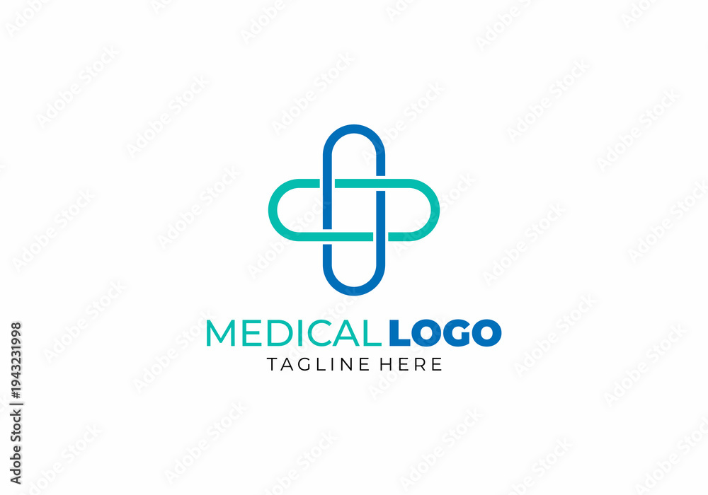 Obraz premium medical icon logo vector illustration