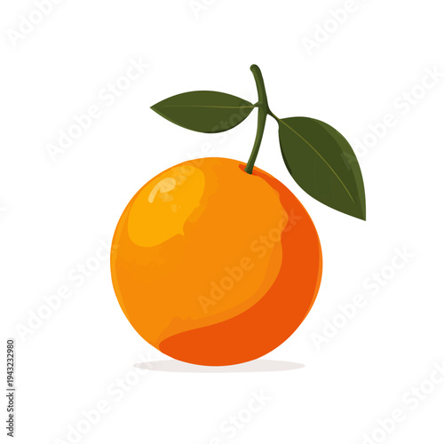 Minimal 2D vector illustration of Bitter Orange in flat icon style on a plain white background.