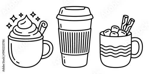 Cozy Drink Whipped Cream, To-Go Cup, and Marshmallows