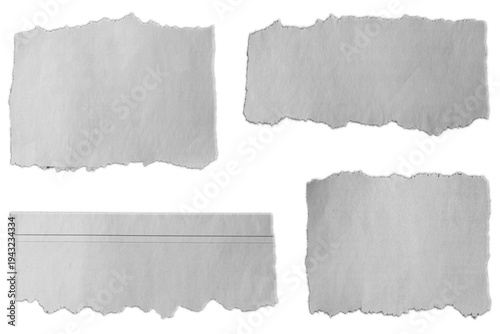 Torn pieces of paper