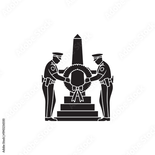 Soldiers Memorial Monument Silhouette