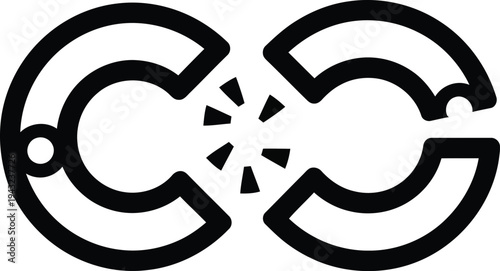 broken chain link explosion