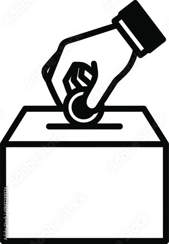 hand putting ballot in box