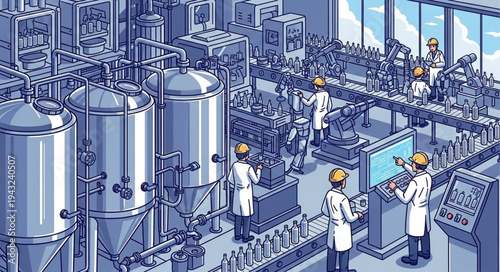 Laboratory Technicians in Industrial Facility.