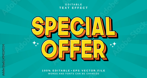 Editable text style effect - Special Offer text style theme.