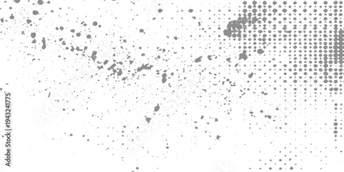 Minimal white grunge texture background, faded halftone dots, scratch paper effect, soft grain, abstract dust overlay, modern graphic design background, monochrome palette, subtle distressed pattern.