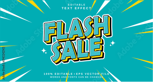 Editable text style effect - Flash Sale text style theme.