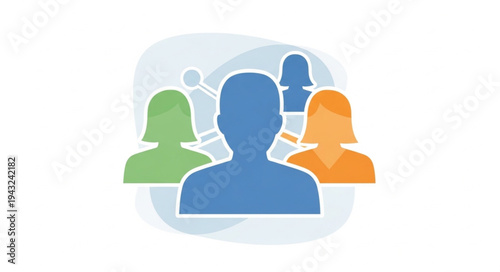 Group of Diverse People Silhouettes in Conversation.