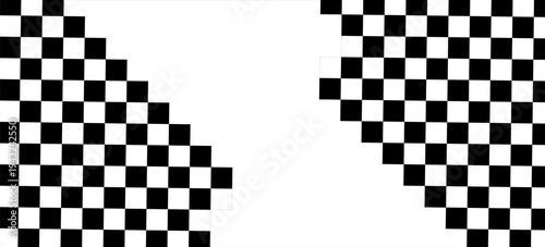 Checkered flag wave on white background design for sport race championship vector illustration.