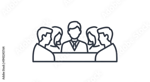 Business Meeting Group of People Discussing Strategy.