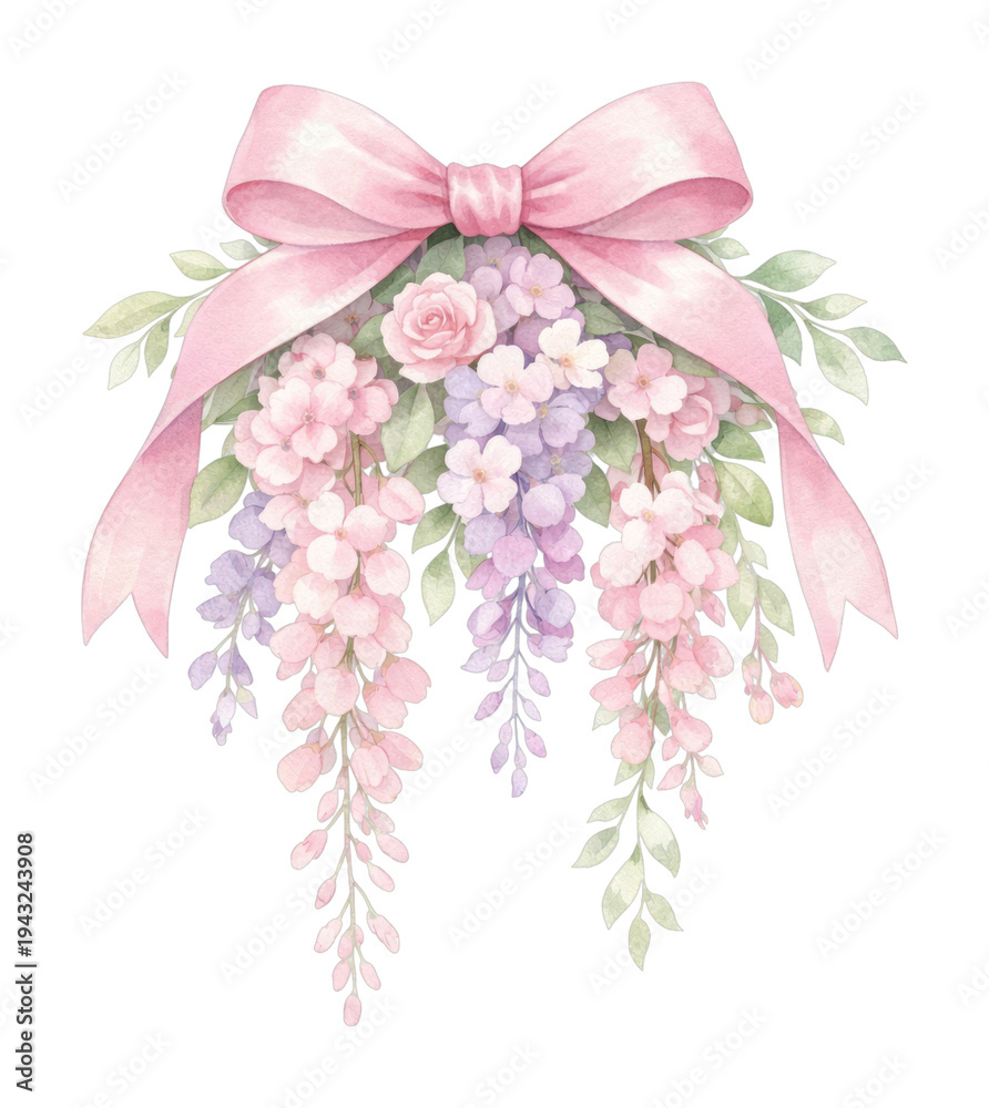 Fototapeta premium PNG Elegant floral bouquet illustration.