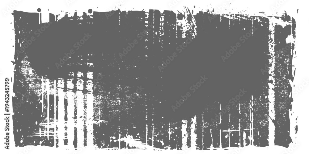 Fototapeta premium Abstract monochrome grunge texture with heavy paint smear, dripping brush stroke, distressed scratch background, urban street-art style, rough industrial design, black minimalist paper texture grunge.