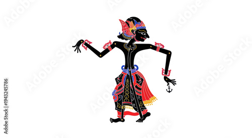 Colorful Traditional Indian Kathakali Dance Mask.