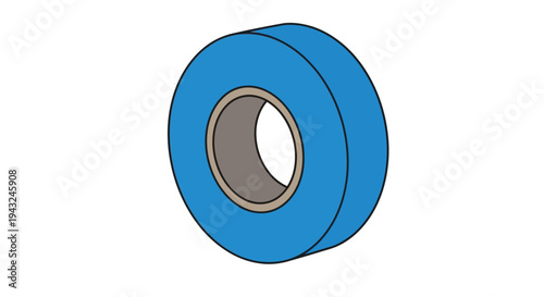 Blue Rubber Gasket or Seal Ring.