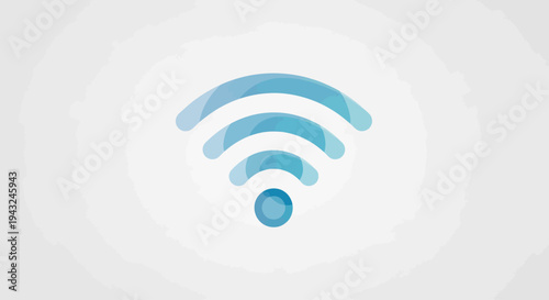WiFi Signal Icon Blue Gradient Design.