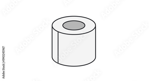 Simple White Cylinder with Gray Center.