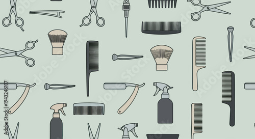 Hairdressing Tools and Equipment Collection.