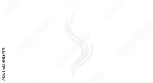 Smoke curls rising up isolated on white background