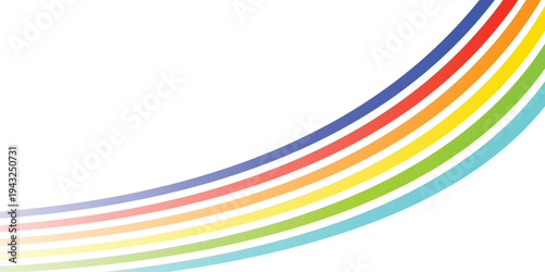 Colorful rainbow arc on with vibrant hues and gradient effect