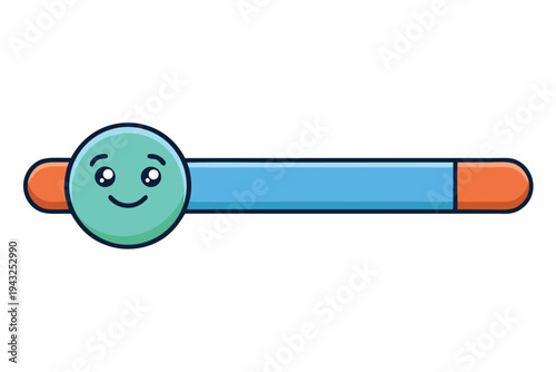 Minimalist silhouette slider icon symbolizing the range of emotions from happy to sad, useful for user feedback and mood tracking.