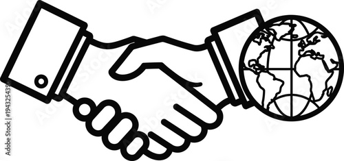 Global partnership handshake