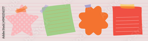 Colorful sticky notes collection vector