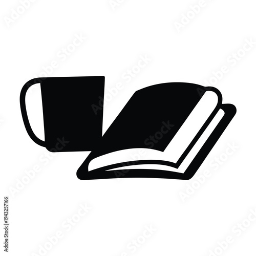 A cup of coffee and an open book perfect for a relaxing day