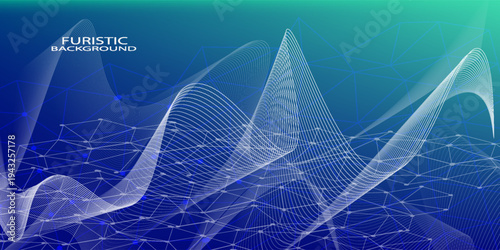 Digital technology speed connect blue green background,abstract communication, innovation future tech data, trend showcase vector 10