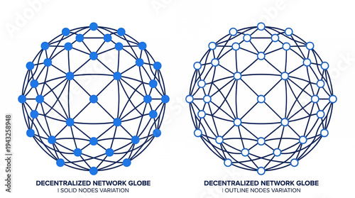 An abstract blue vector sphere featuring a geometric net pattern and tech network lines creates a modern globe icon symbolizing global connection and digital art design