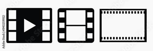 Retro filmstrip frames collection vector elements