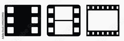 Retro filmstrip frames collection vector elements