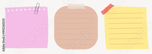 Colorful sticky notes collection vector