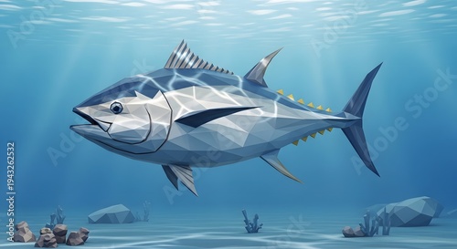 Wallpaper Mural Celebrate world tuna day with majestic tuna swimming in ocean waters Torontodigital.ca