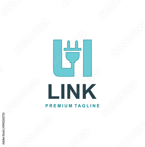 Free Download Professional modern electrical plug logo integrated with the letter U. - GFXLoad