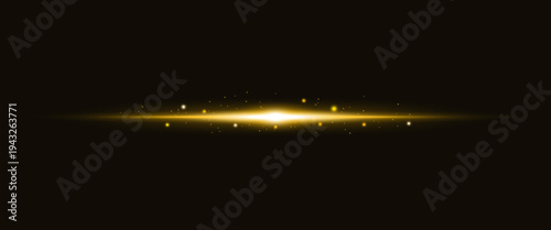 Glowing light on dark background effect vector