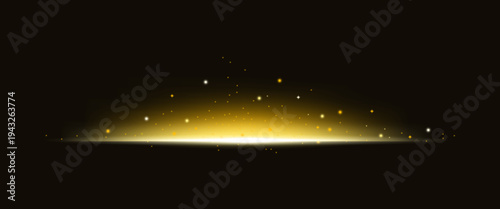 Glowing particles on dark background vector