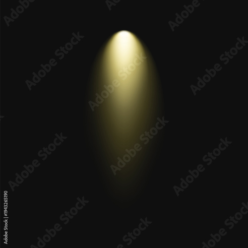 Three spotlights illuminating stage vector