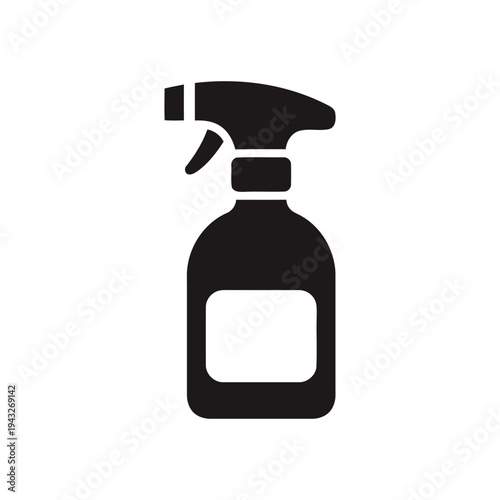 Spray bottle icon for cleaning solutions and disinfectants vector illustration