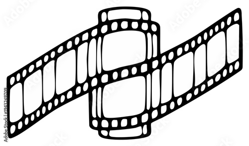 Classic Film Reel Symbol for Cinema and Entertainment Projects