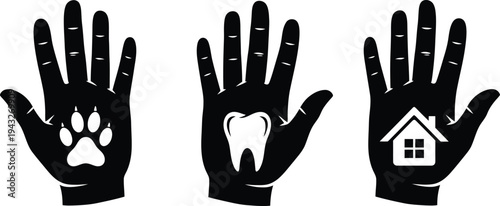 World health day silhouette one health concept with animal human and environment