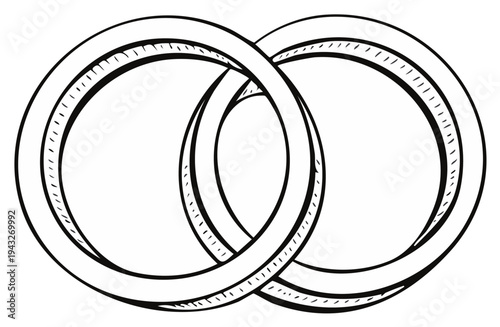 Intertwined circles illustration, representing unity, infinity, and connection, a symbol for relationships.