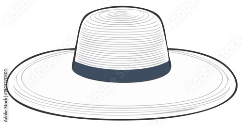 Summer fashion wide brim straw hat for sun protection and style design