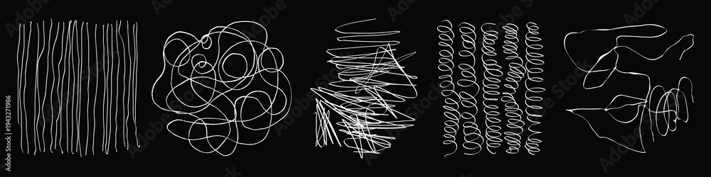 Photos Abstract hand-drawn pattern collection, vector elements