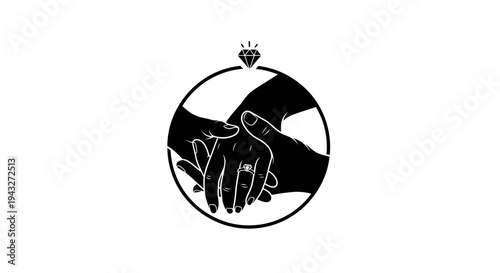 Wallpaper Mural Happy young couple celebrating their engagement with a diamond ring in an outdoor sunset setting
 Torontodigital.ca