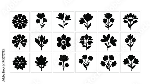 Floral Silhouettes: A curated collection of elegant floral silhouettes, perfect for adding a touch of nature-inspired design to any project.