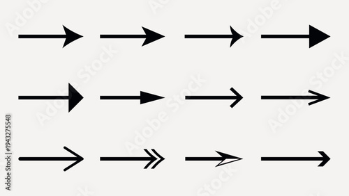 Black arrow icons collection vector elements