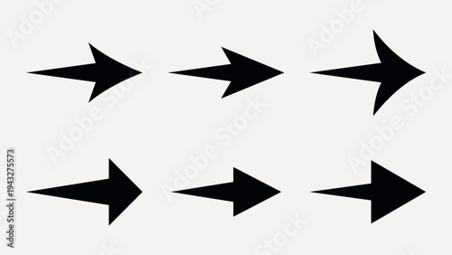 Black arrow icons collection vector elements