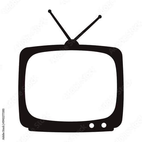 Retro television with antenna a nostalgic and classic media technology icon