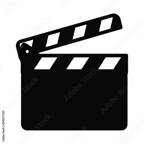 Cinema and film production clapperboard icon is a universally recognized symbol