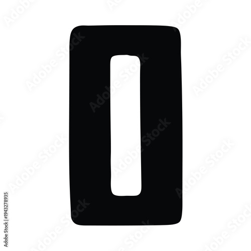 A bold illustration of the number one with rounded corners and edges